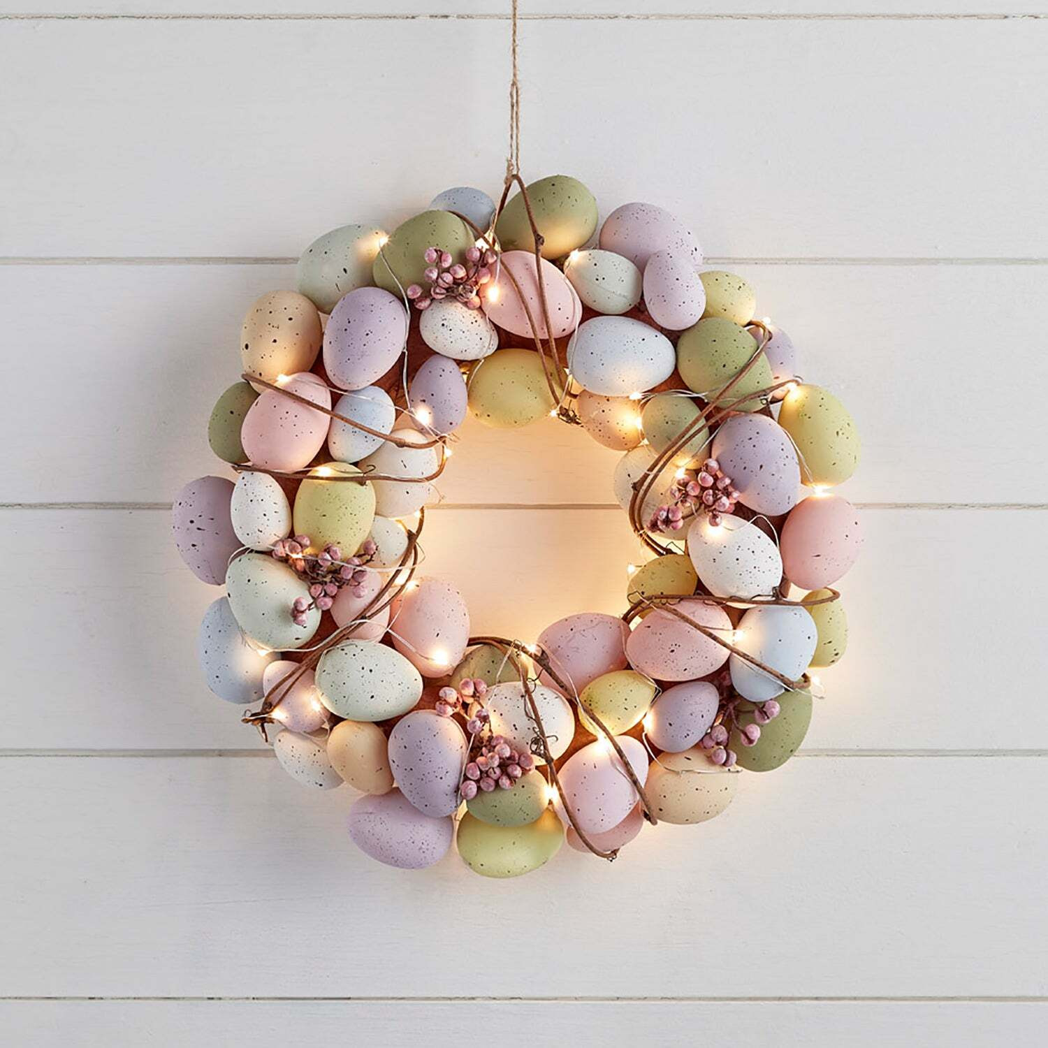 33cm Egg Easter Wreath Micro Light Bundle - image 1