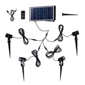 4 x 1W LED Premium Solar Spotlight Kit - thumbnail 2