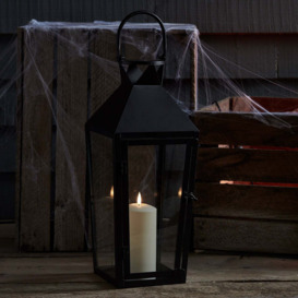 Cairns Medium Black Garden Lantern with TruGlow® Candle - thumbnail 2