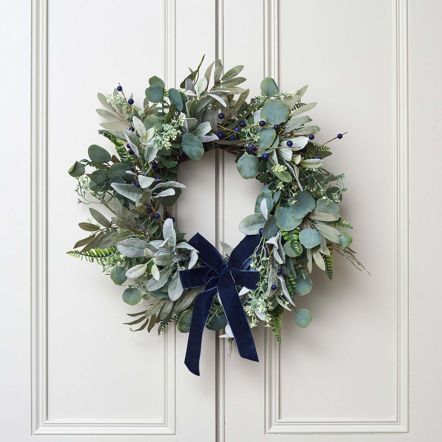 50cm Blue Berry Christmas Wreath - image 1