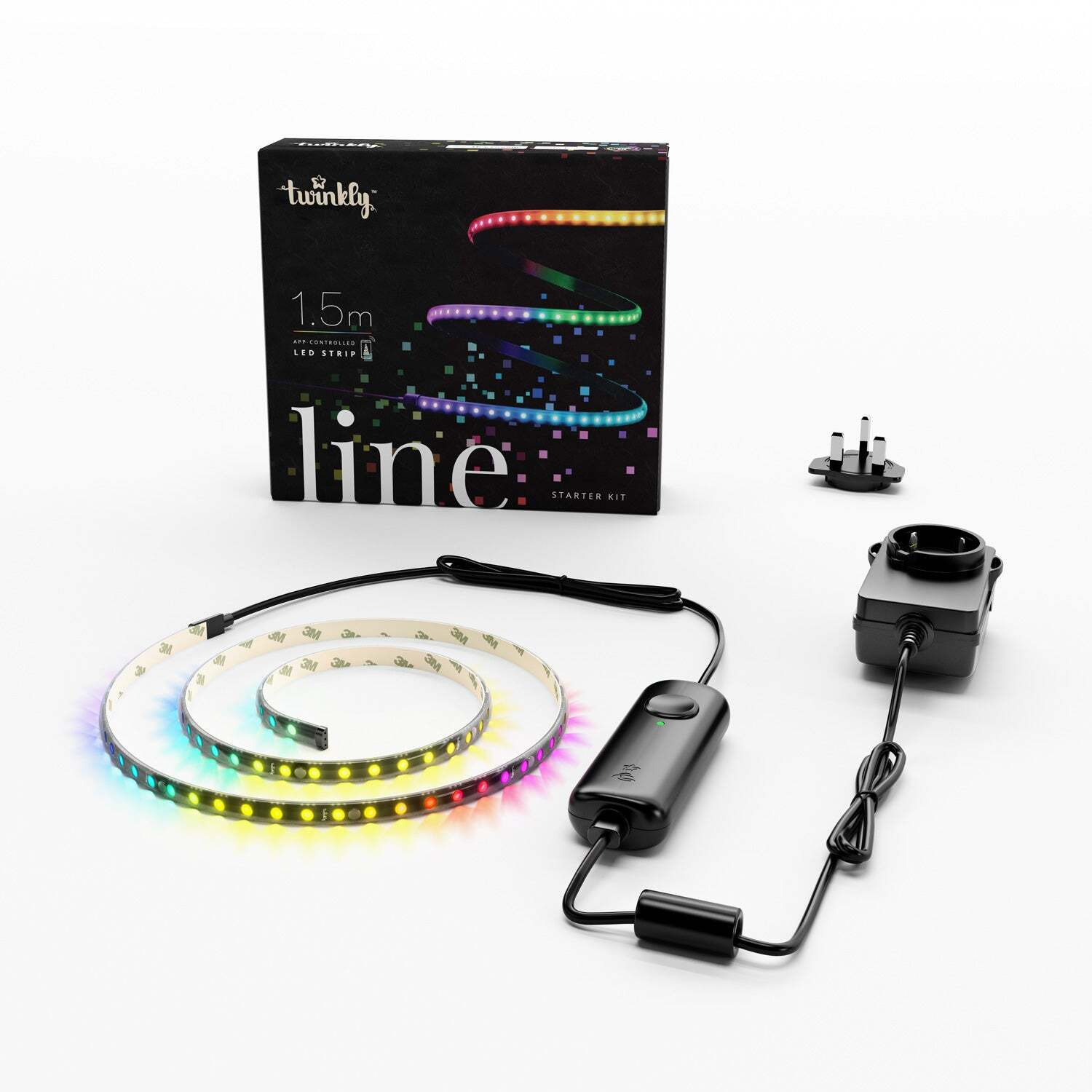 1.5m 90 LED Twinkly Line Smart App Controlled Strip Light Multi Coloured - image 1