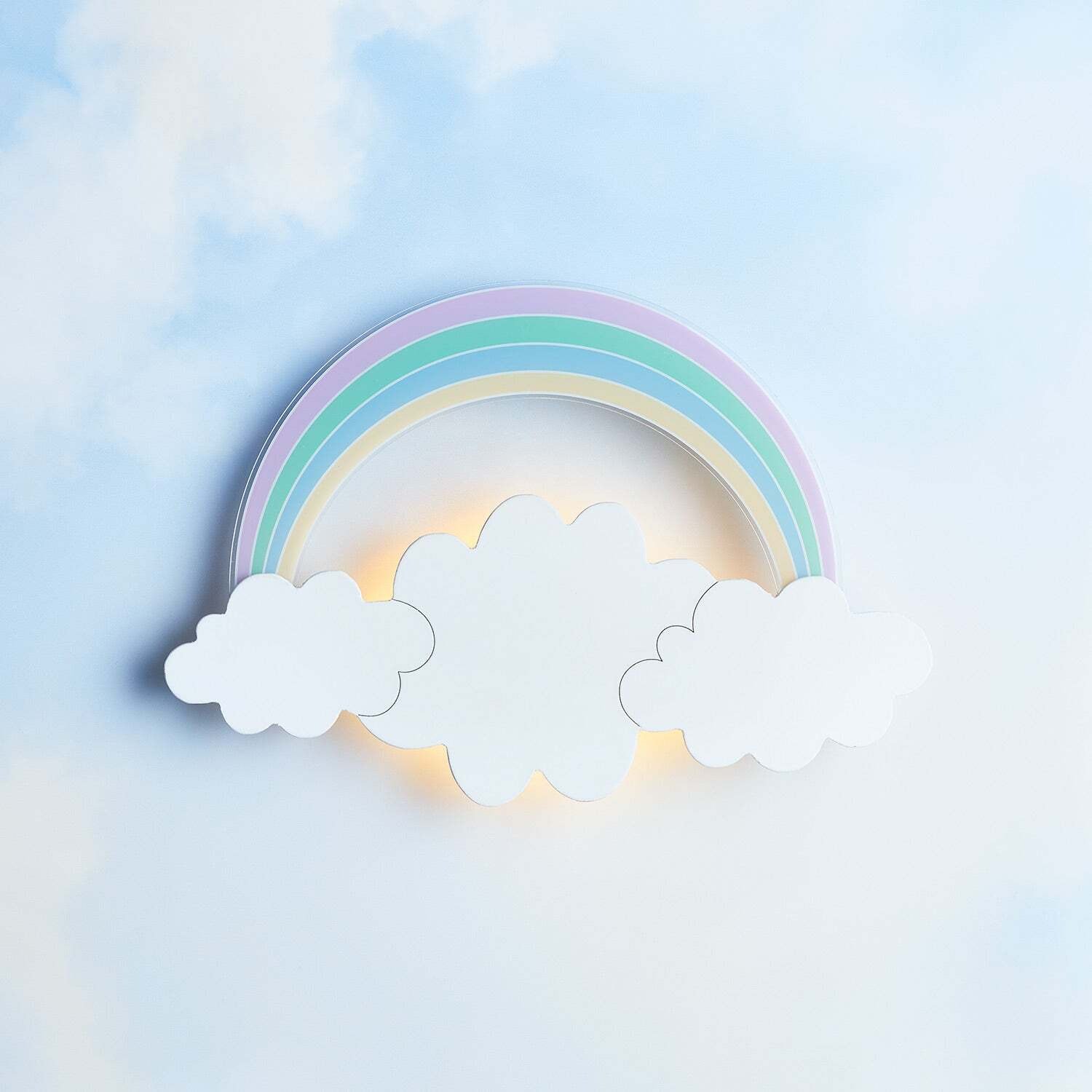 Rainbow & Cloud Children's Wall Light - image 1