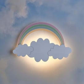 Rainbow & Cloud Children's Wall Light - thumbnail 2