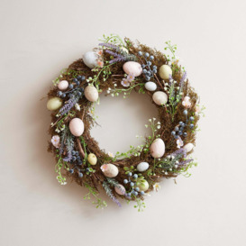 43cm Mossy Easter Wreath - thumbnail 1