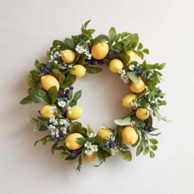 55cm Lemon Spring Wreath Micro Light Bundle - thumbnail 2