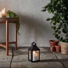 25cm Albury Black Garden Lantern with TruGlow® Candle - thumbnail 2