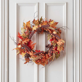 50cm Berry & Pinecone Autumn Wreath