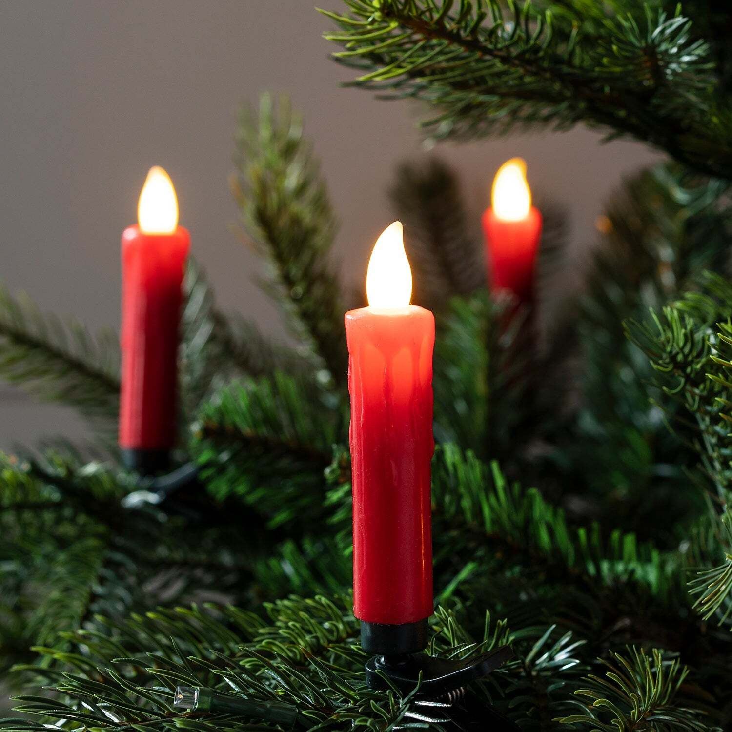 20 Red Christmas Tree Candle Lights - image 1
