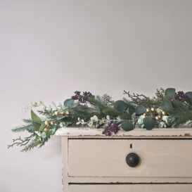 2m Eucalyptus, Pine & Gold Berry Christmas Garland