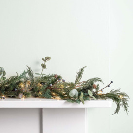 2m Pre Lit Frosted Berry and Pinecone Garland - thumbnail 2