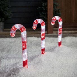 Candy Cane Trio Outdoor Christmas Decoration - thumbnail 1