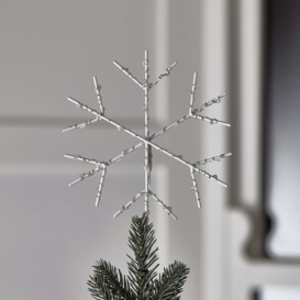 White Micro Light Snowflake Tree Topper - thumbnail 2