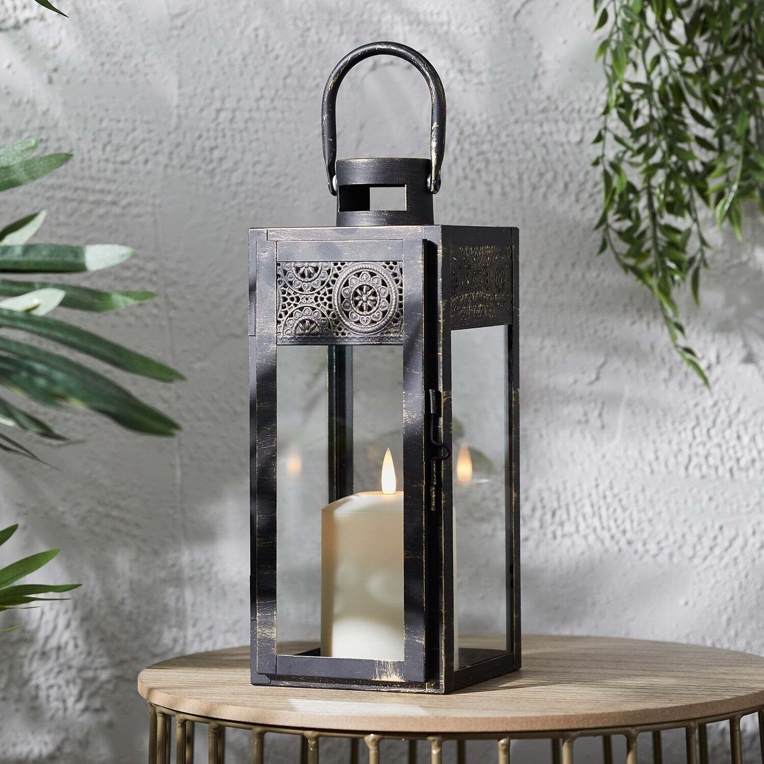 Nador Outdoor Moroccan Lantern with TruGlow® Candle - image 1