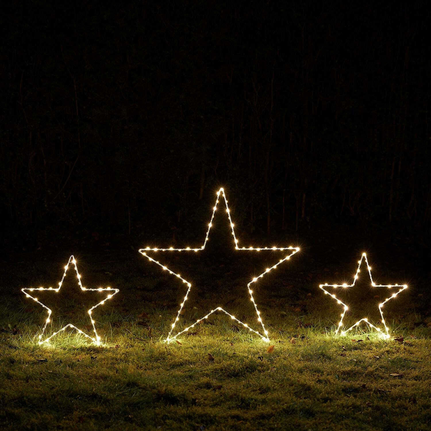 3 Dual Colour LED Osby Star Christmas Stake Lights - image 1