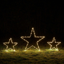 3 Dual Colour LED Osby Star Christmas Stake Lights - thumbnail 1