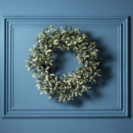 50cm Mistletoe Artificial Christmas Wreath - thumbnail 1