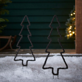 2 Willow Outdoor Christmas Tree Stake Lights - thumbnail 2