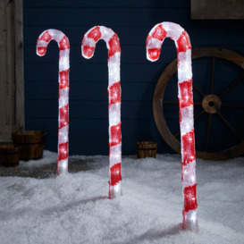Candy Cane Outdoor Christmas Decoration Trio