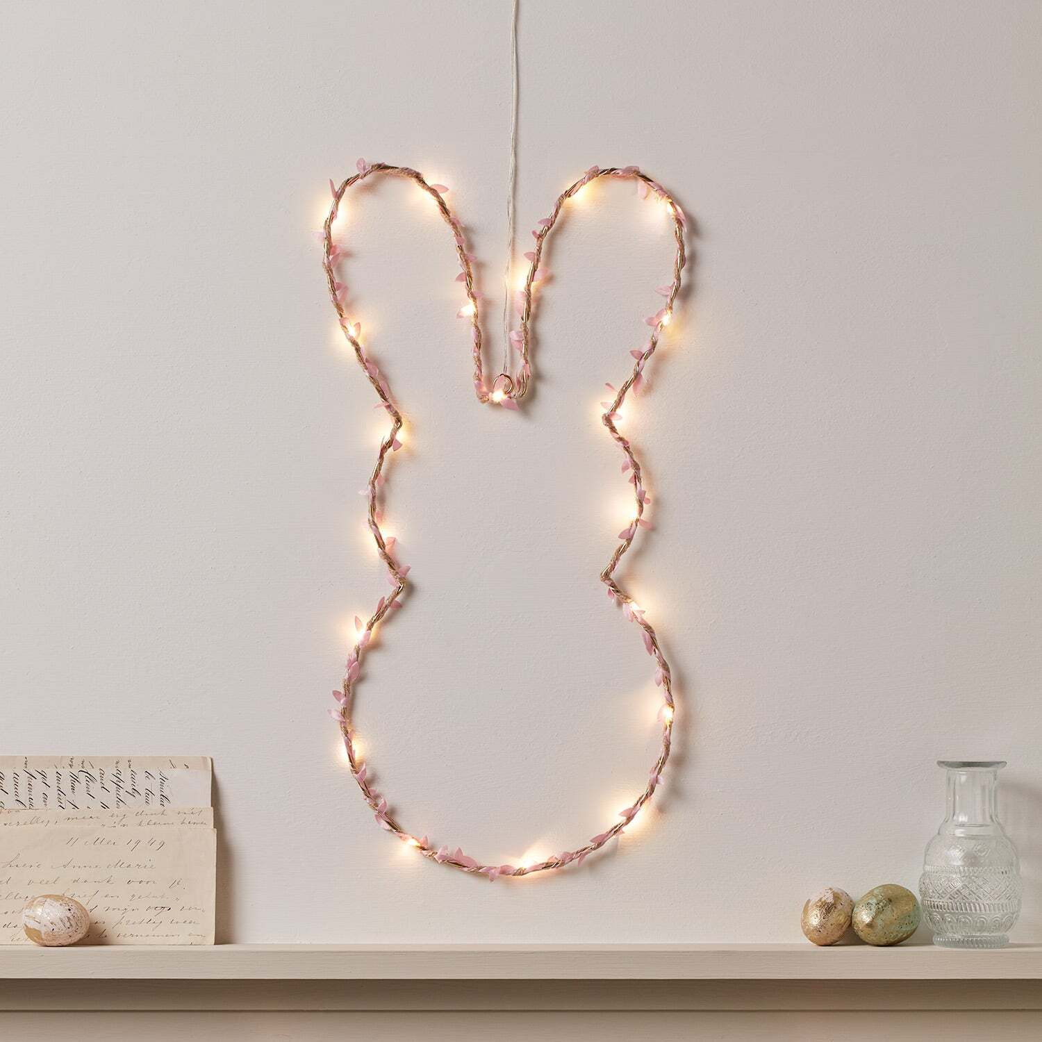 Micro LED Easter Bunny Wreath - image 1