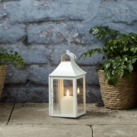 Set of 4 Albury White Garden Lanterns with TruGlow® Candles - thumbnail 2