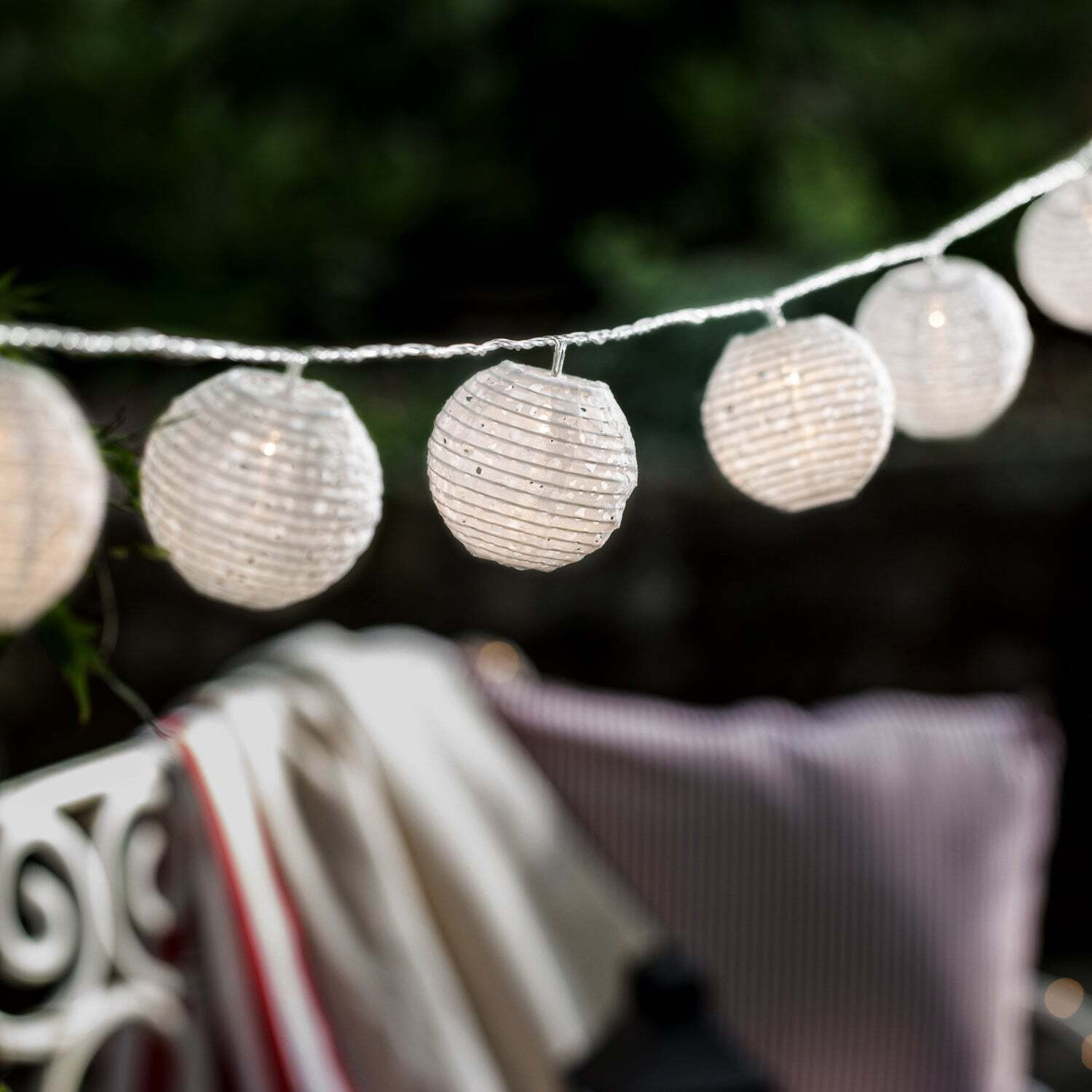 10 Plug in Connectable Cut out Lantern String Lights - image 1