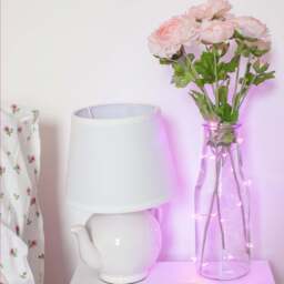 20 Pink LED Micro Battery Fairy Lights - thumbnail 2