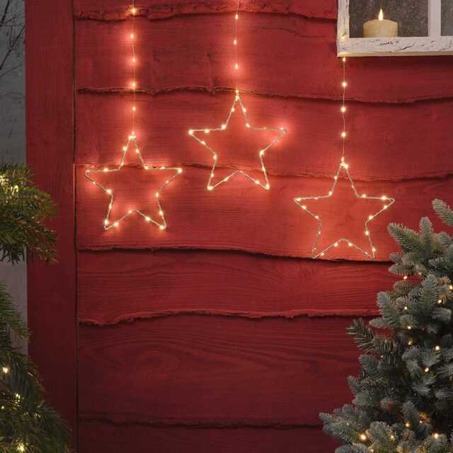 LED Hanging Star Christmas Decoration Trio - image 1