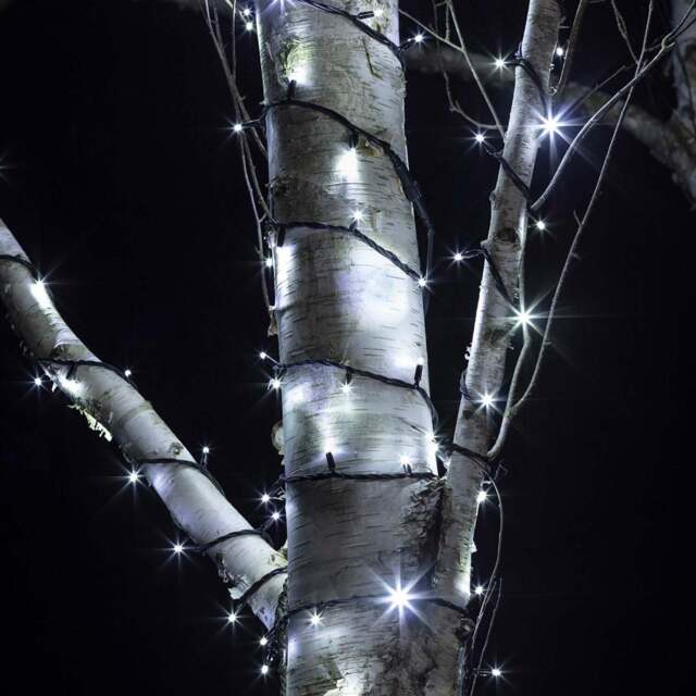 Pro Connect 15m 150 White Connectable String Lights Black Cable - image 1
