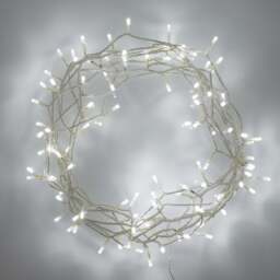 100 White LED Fairy Lights On Clear Cable - thumbnail 2