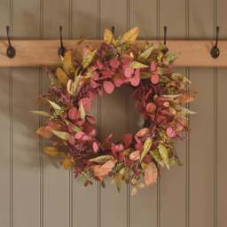 50cm Pre Lit Autumn Winter Full Wreath - thumbnail 2