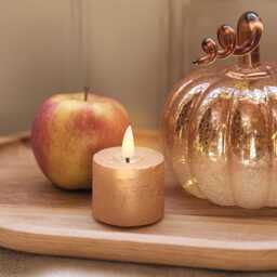 6 TruGlow® Copper Distressed LED Votive Candles with Remote Control - thumbnail 2