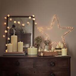 20 Warm White LED Rose Flower Battery Fairy Lights - thumbnail 2