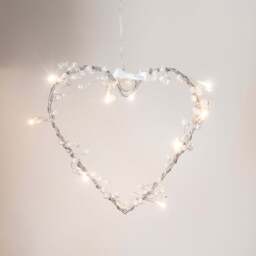 Heart Battery Fairy Light Wreath - thumbnail 1