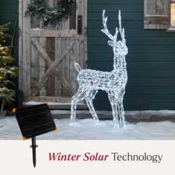 Solar Powered Swinsty Acrylic Stag Light Up Reindeer - thumbnail 2