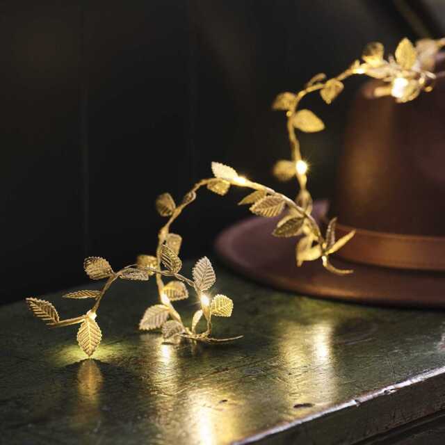 1.8m Golden Leaf Micro LED Garland - image 1