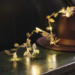 1.8m Golden Leaf Micro LED Garland - thumbnail 1
