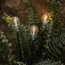 3 Mini Solar Festoon Stake Lights - thumbnail 1