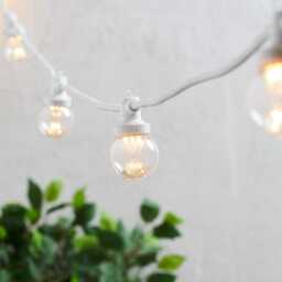 Pro Connect 40m 80 Warm White Connectable Festoon Lights Clear Cap WhiteCable - thumbnail 1