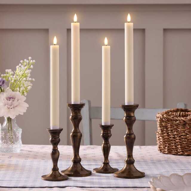 4 Rechargeable TruGlow® Taper Candles - image 1