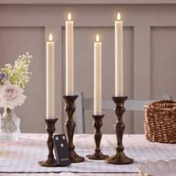 4 Rechargeable TruGlow® Taper Candles - thumbnail 2