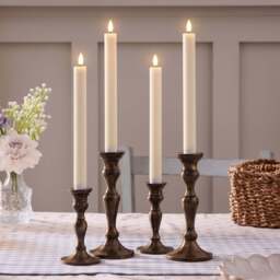 4 Rechargeable TruGlow® Taper Candles