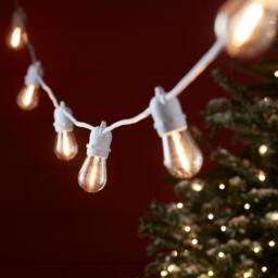 Ultimate Connect 65m 130 Warm White Festoon Lights White Cable