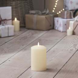 TruGlow® Ivory Rechargeable LED Pillar Candle 15cm - thumbnail 2