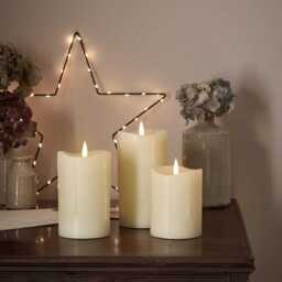 TruGlow® Dripping Wax LED Pillar Candle Trio With Remote Control - thumbnail 2