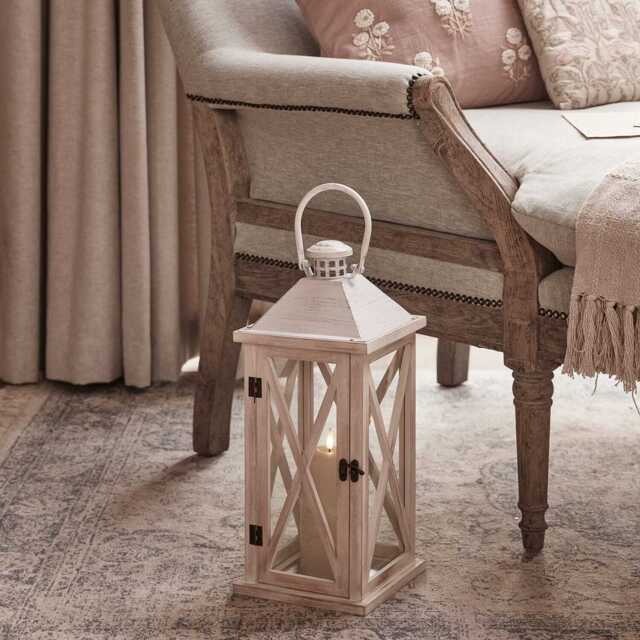 Folkestone Wooden Lantern with TruGlow® Candle - image 1