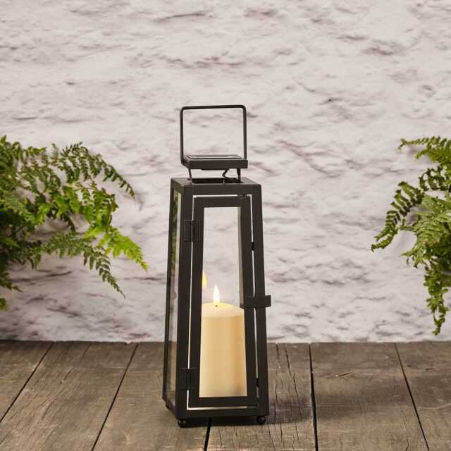Regular Porto Solar Metal Lantern with TruGlow® Candle - image 1