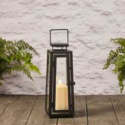 Regular Porto Solar Metal Lantern with TruGlow® Candle
