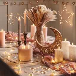 Gold Moon and Star Filigree Micro Fairy Lights - thumbnail 2