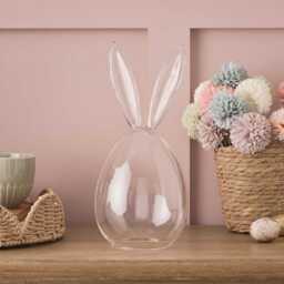 Glass Bunny Dome with TruGlow® Candle - thumbnail 2