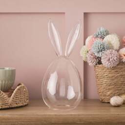 Glass Bunny Dome with TruGlow® Candle - thumbnail 2